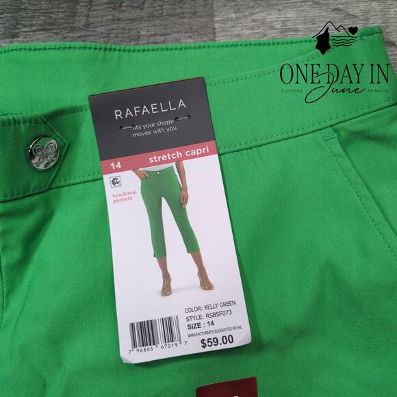 Rafaella Pull On Strretch Capri Pants Size 14 - Picture 2 of 6